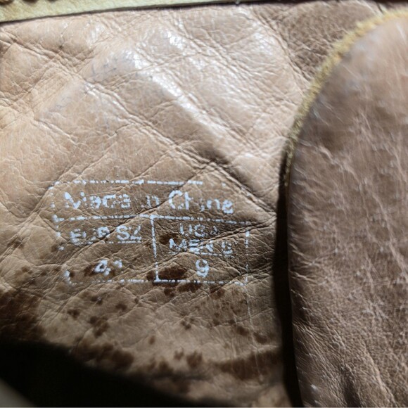 Palladium Boots Mens Size 9 High Top Tan Leather Lace Up Pampa Hi Rubber Toe - Picture 8 of 12